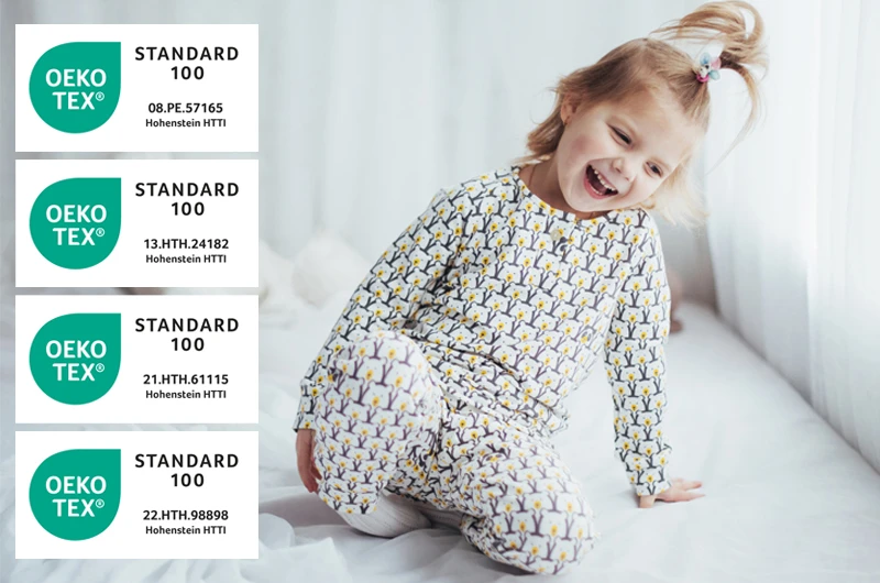 OEKO-TEX® STANDARD 100, Product Class 1 Jong Stit's OEKO-TEX certified polyester fabric