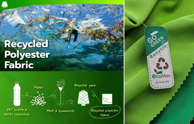 recycle polyester fabric thailand recycle polyester fabric made from PET plastic bottles