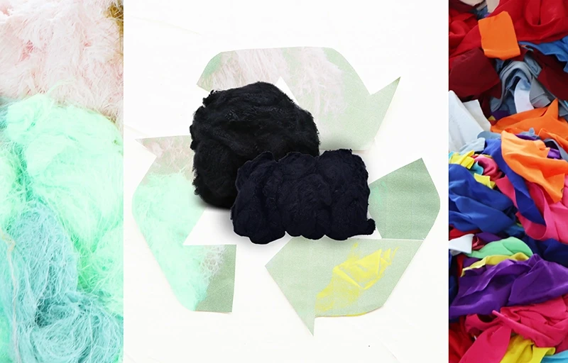 Sustainable textile-to-textile recycling process turning fabric waste into high-quality fibers