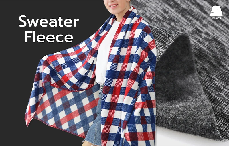 Premium sweater fleece fabric with a soft knit-like texture, designed for sweaters, shawls, ponchos, jackets, and winter apparel. Warm, breathable, durable, and comfortable for cold-weather application