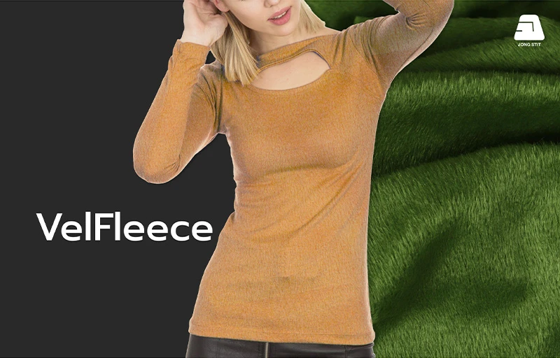 Premium velfleece fabric with an ultra-soft, warm texture, ideal for winter apparel, loungewear, sleepwear, fashion garments, and other cold-weather clothing applications.