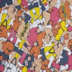 ผ้าพิมพ์อินเตอร์ล็อค Bear Bear | PI336-DP6505