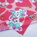 ผ้าพิมพ์อินเตอร์ล็อค ลาย Rabbit music happy | PI336-JC0443